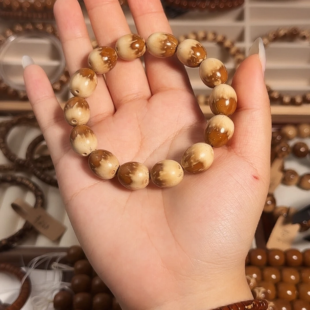 手串紫金鼠蜂蜜奶盖半实心紫金鼠龙蛋12.8mm