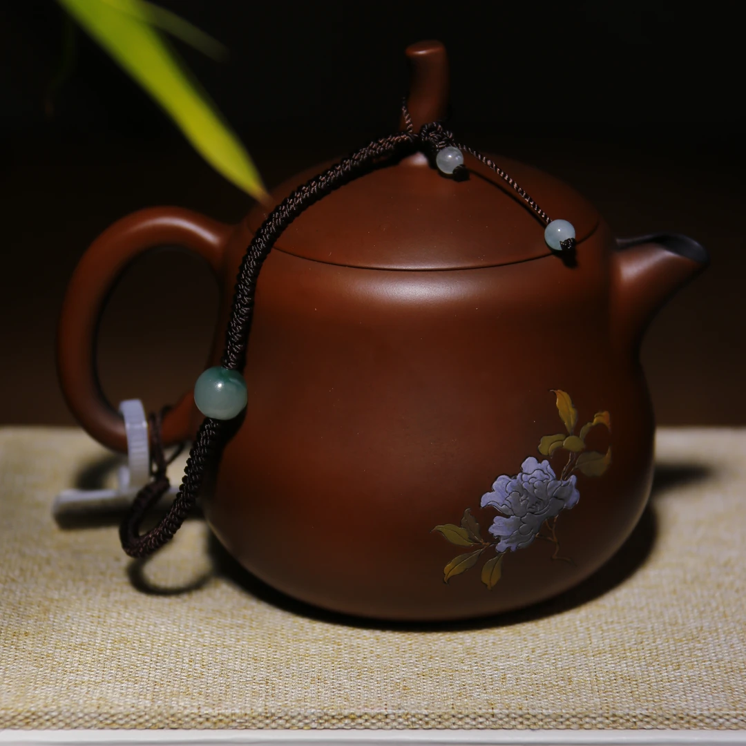 普璞手制建水紫陶壶阳彩精品壶150cc