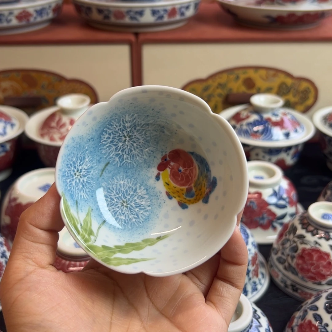 手绘蒲公英兰寿鱼