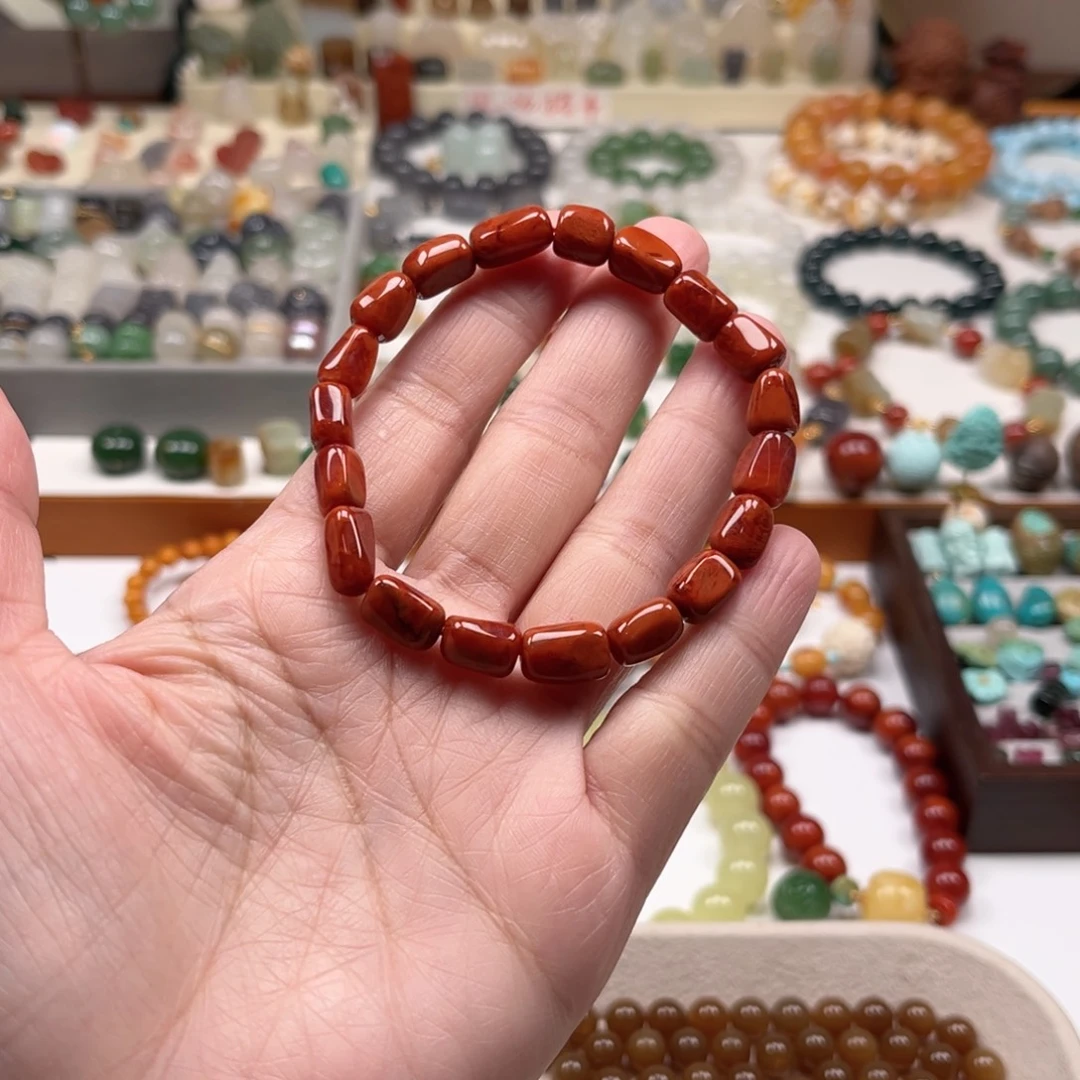 南红玛瑙未镶嵌手链单圈手串