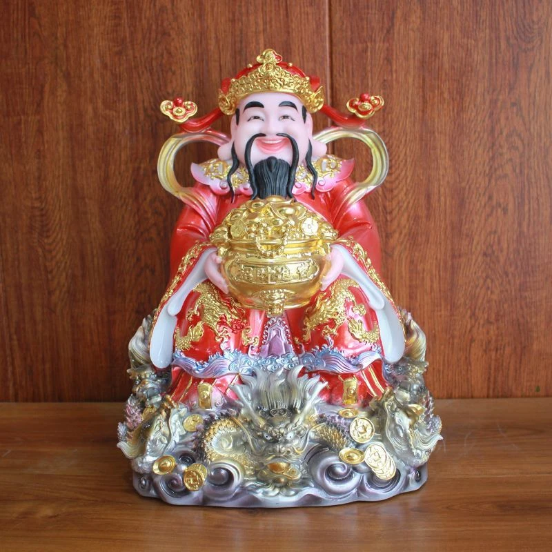 办公室财神摆件空心玉佛像神像财神爷新款家用开业招财供奉店铺