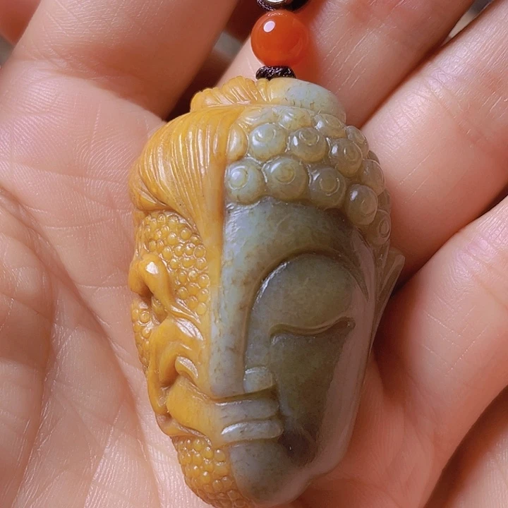 岫岩河磨玉（透闪石质玉）未镶嵌挂件夜****）