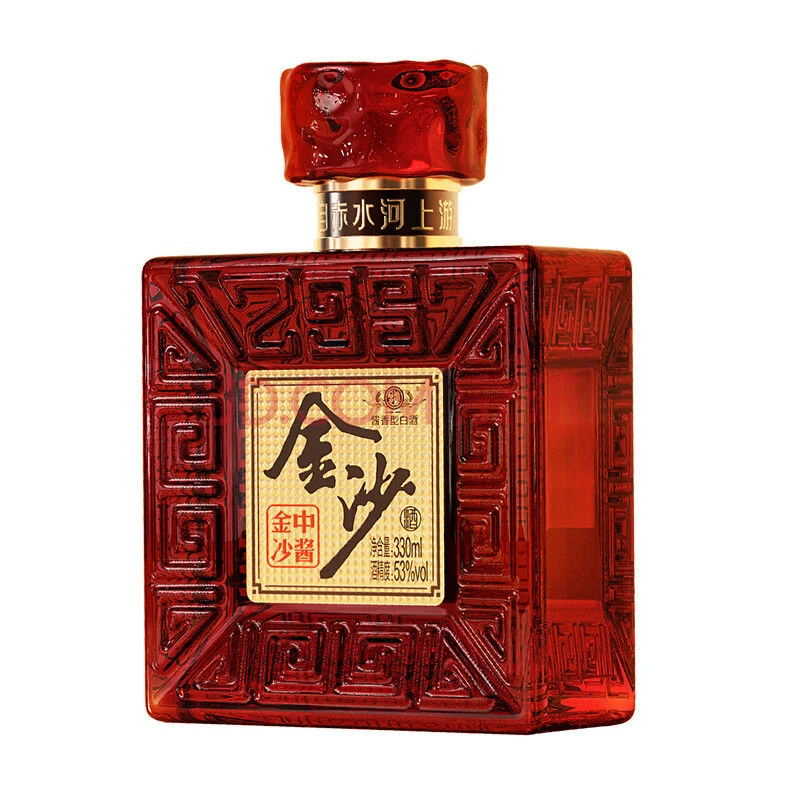 金沙2024年中酱酱香型白酒53度品鉴装330ml带礼袋