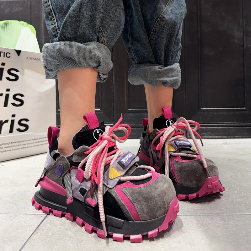 【盼】【加绒/单里】2025阿甘鞋新款百搭运动休闲鞋女韩版增高休闲鞋