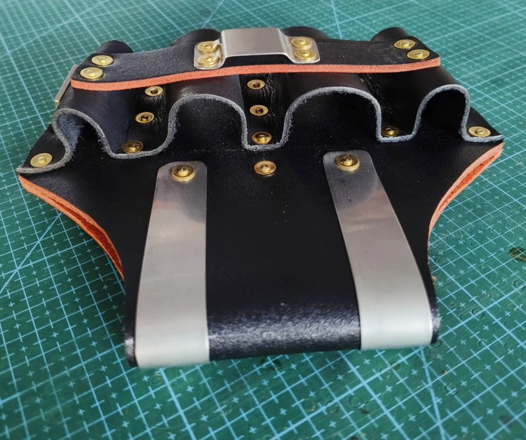四联双层牛皮工具套工具包实心黄铜铆钉加厚硬挺牛皮加钢片