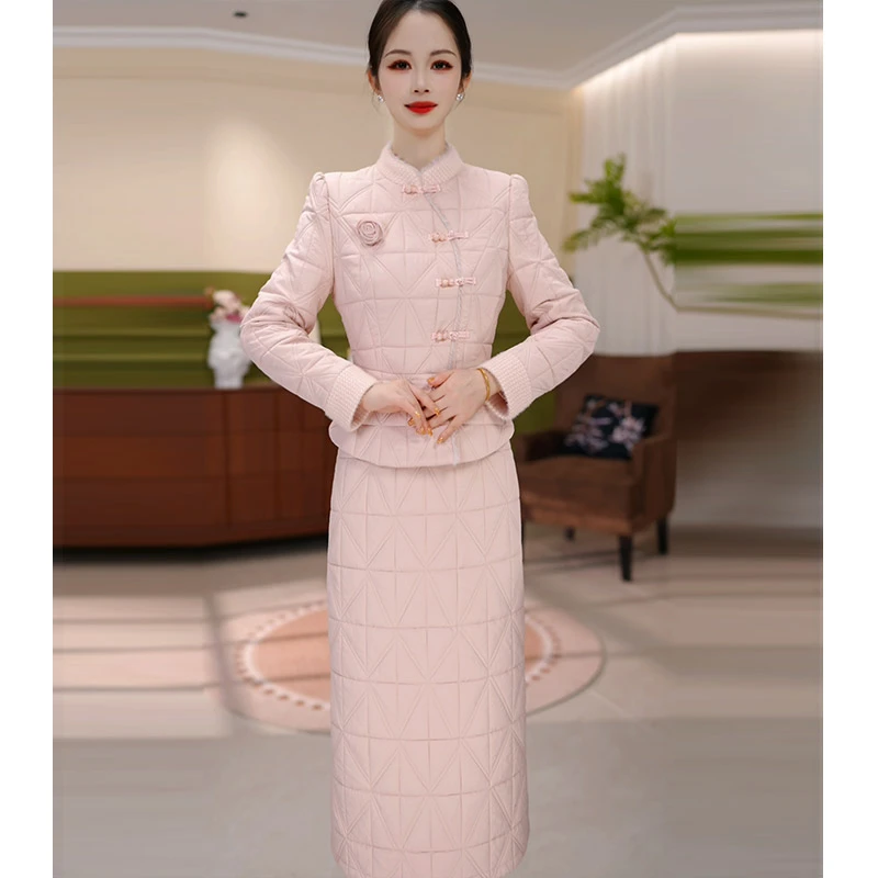 JG-25755新款2025年秋冬季时尚气质优雅显瘦两件套裙 M-4XL
