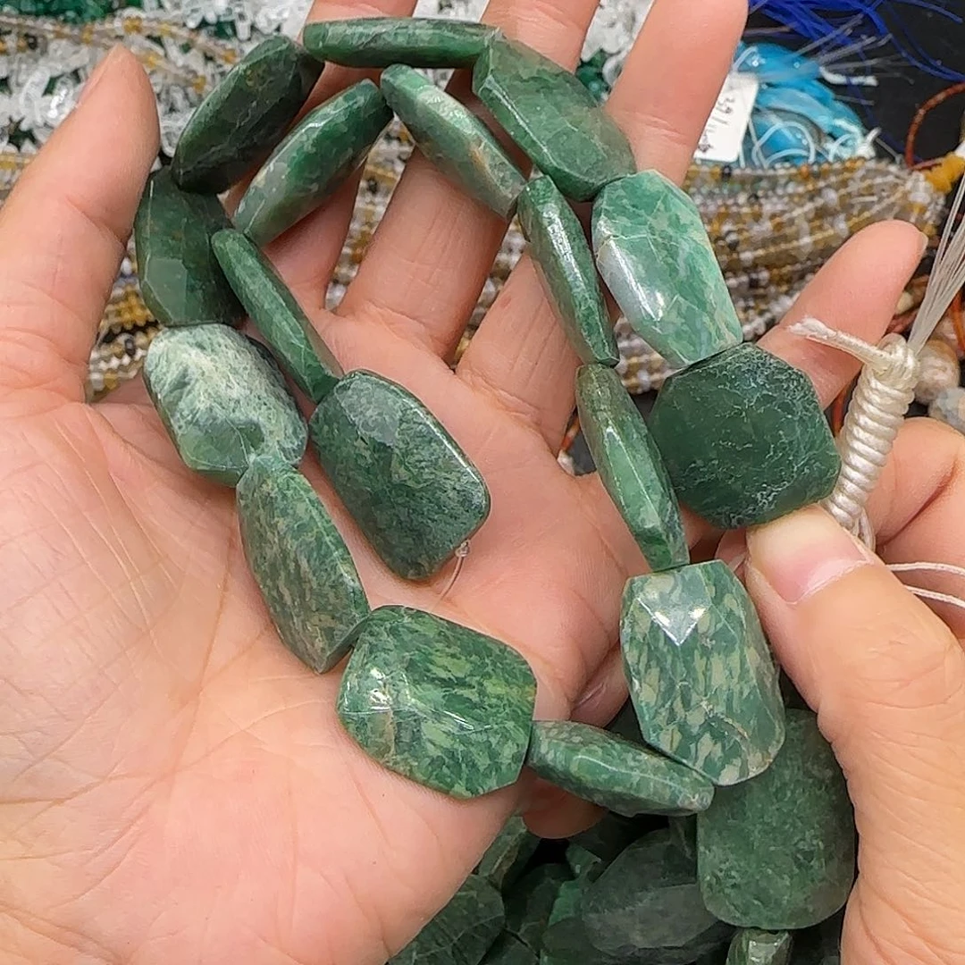 玛瑙/玉髓合金珠宝半成品非洲玉20mm一条