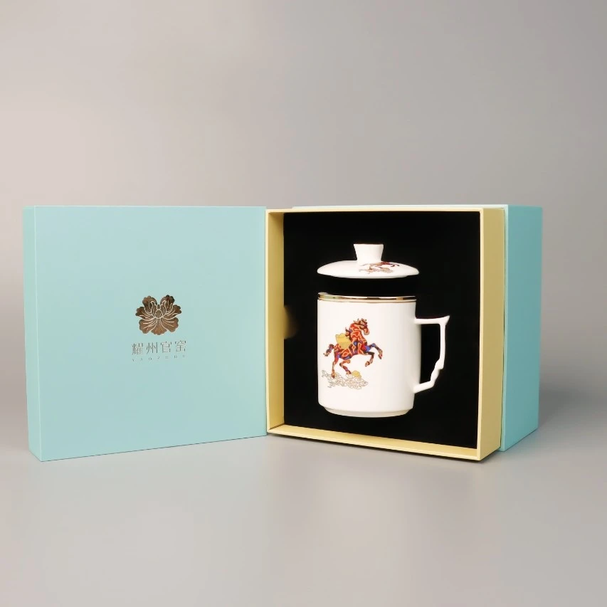 办公会议用杯带茶漏  马到成功杯