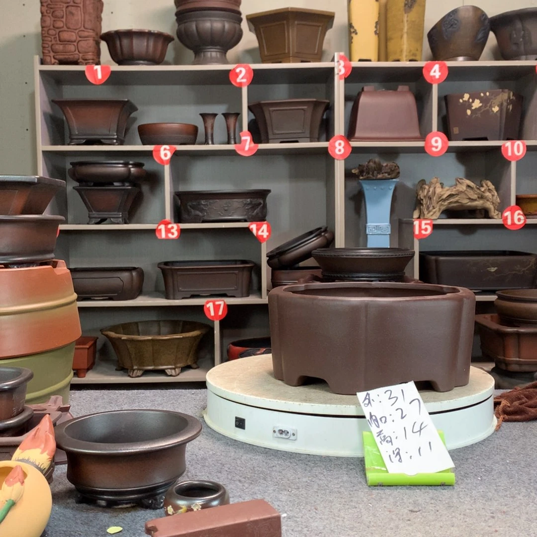 宜兴紫砂花盆精品