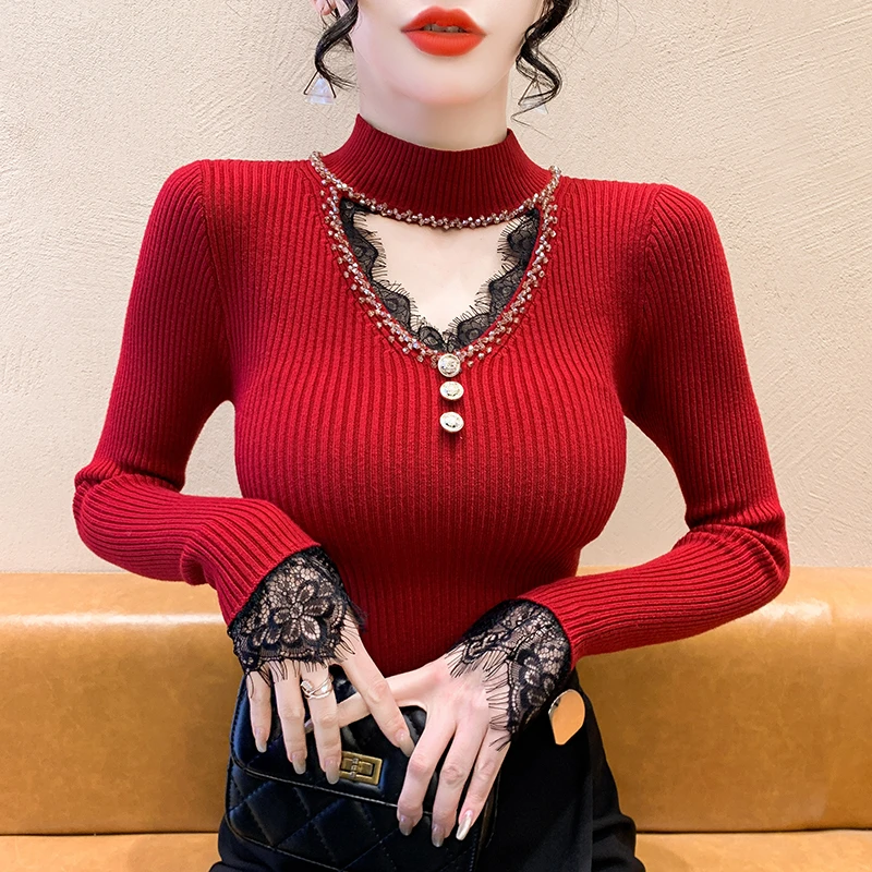 性感挂脖毛衣女2025新款春秋季内搭针织上衣时尚洋气高级感打底衫