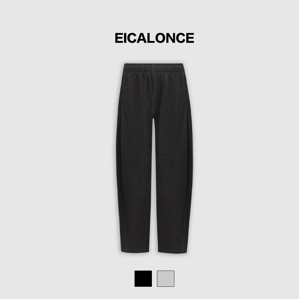 Eicalonce·意卡伦萨 25·SS简约百搭舒适宽松弯刀休闲裤KM-ST0251