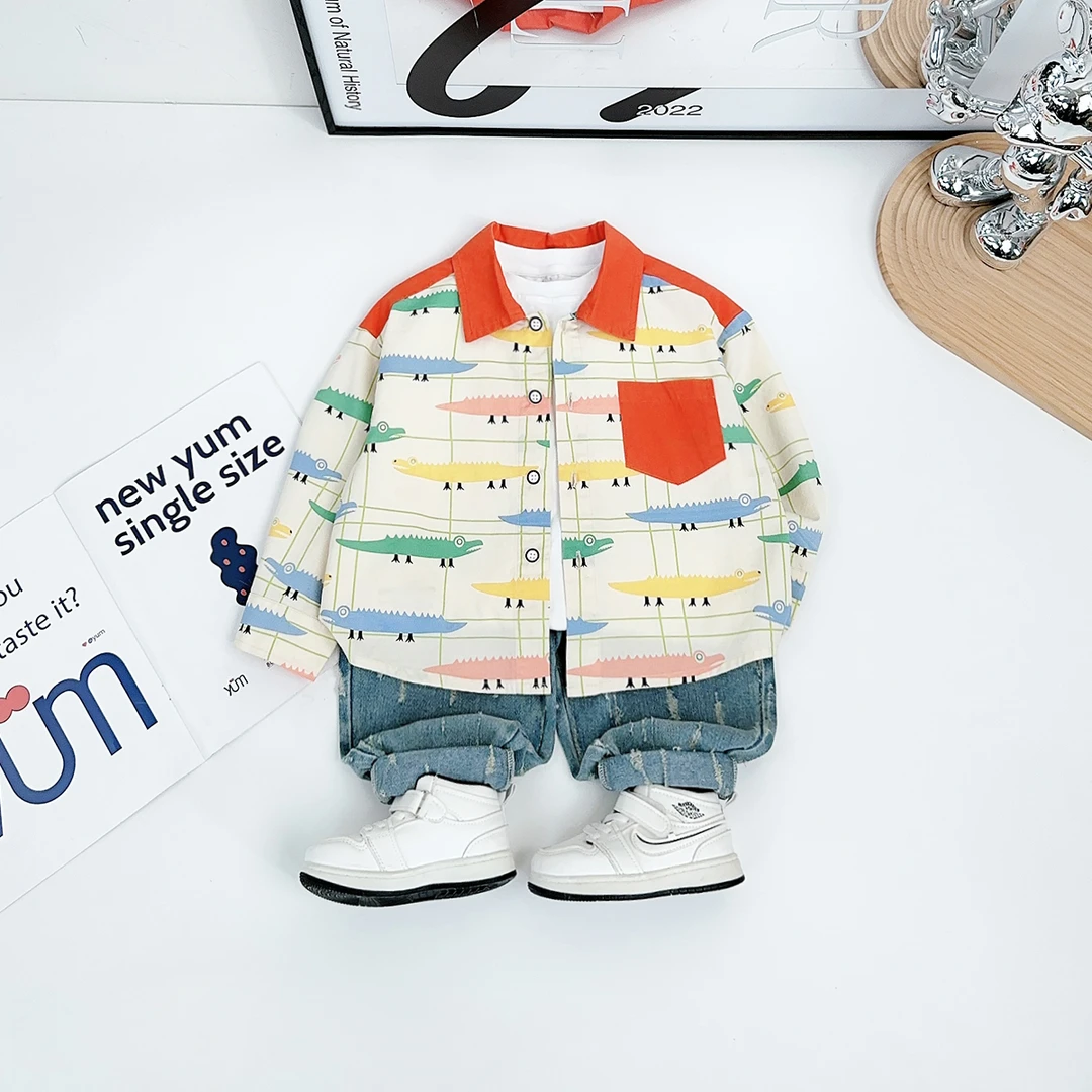 儿童衬衫长袖2025新款春装男童春秋上衣潮 FB25065 悠悠童话童装