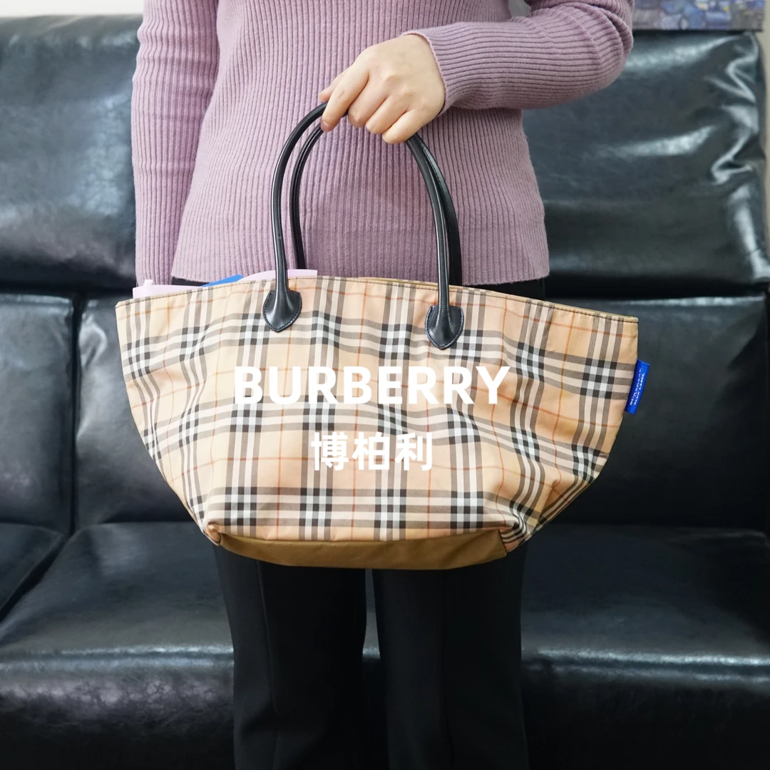 95新 BURBERRY/博柏利 巴宝莉/格纹单肩包/JJ01327650/7650