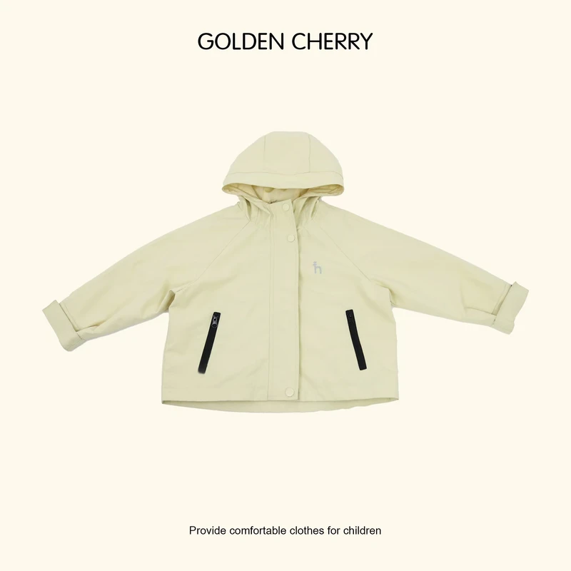 6【Golden cherry】亲子黄色h小标洋气连帽风衣567288