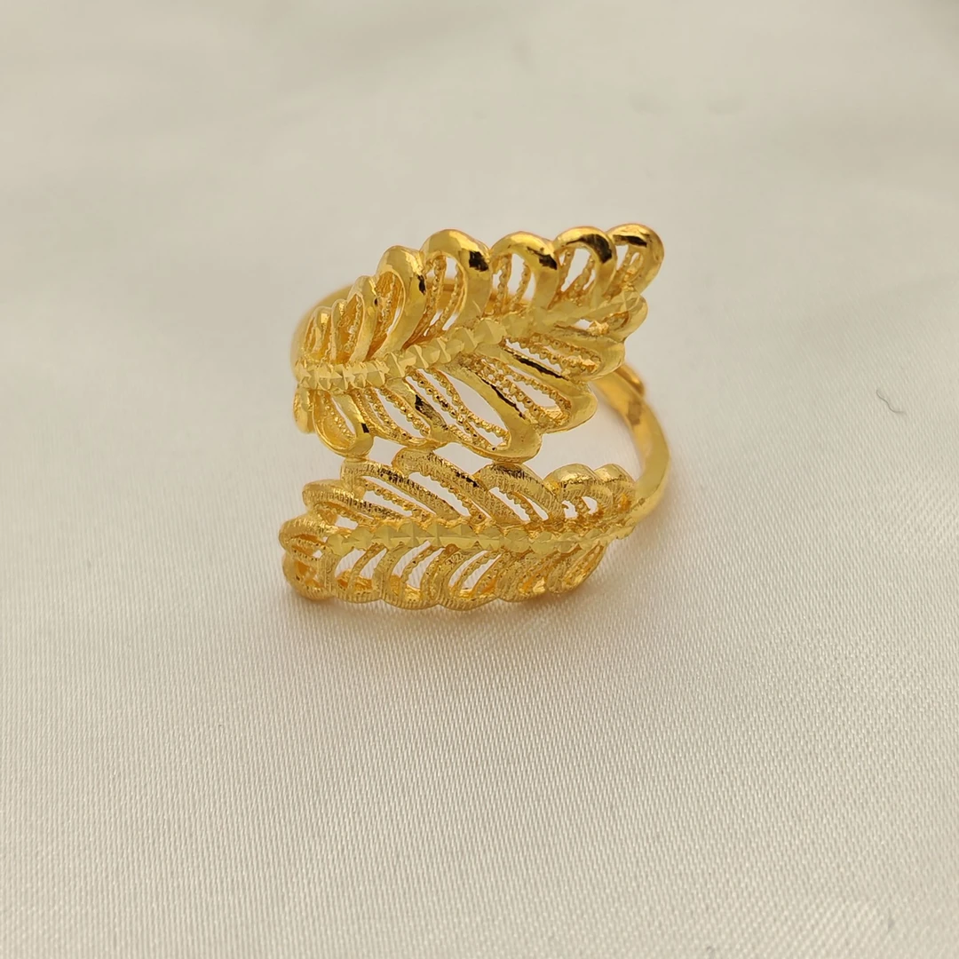 3651美开乐黄金戒指天使之翼足金计价按克卖首饰直播情人节礼物款