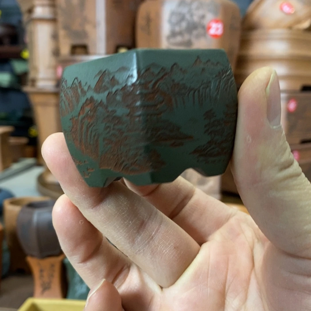 紫砂紫砂花盆盆景花盆盆景