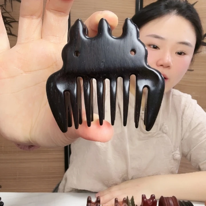 紫光檀小西湖梳子微瑕