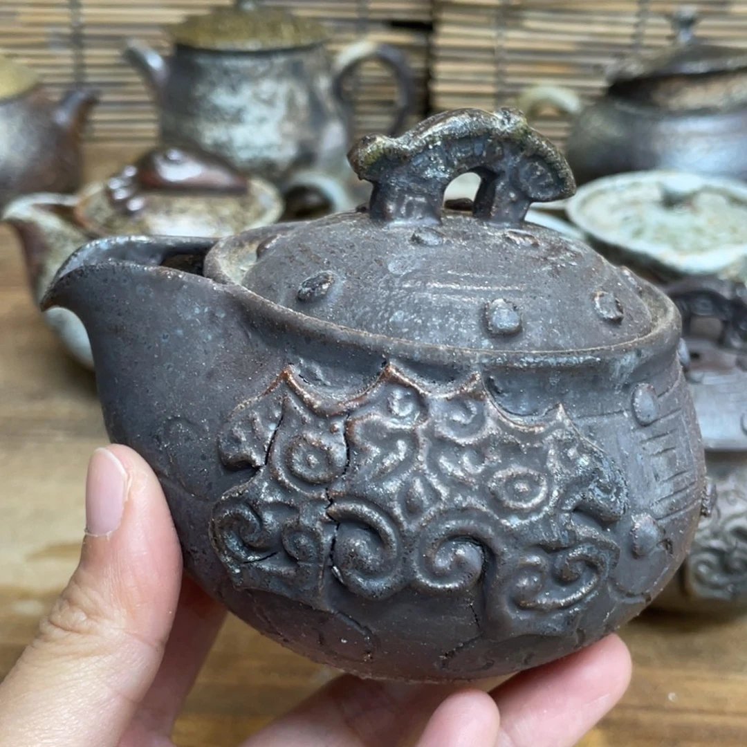 茶壶柴烧柴烧茶壶瑕