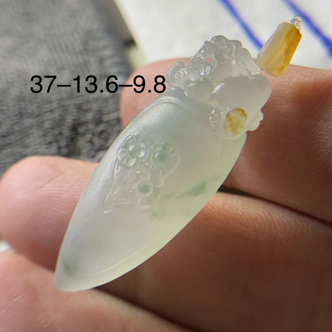 翡翠毛货《貔貅·花瓶》，平安招米，全手工雕刻，缅甸天然翡翠。