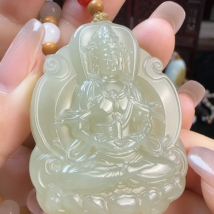 和田玉未镶嵌颈饰定制发货