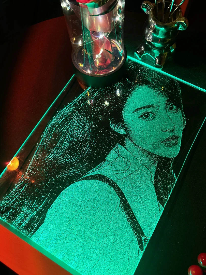 锤子玻璃画订制真人照片创意礼物情侣纪念日适用