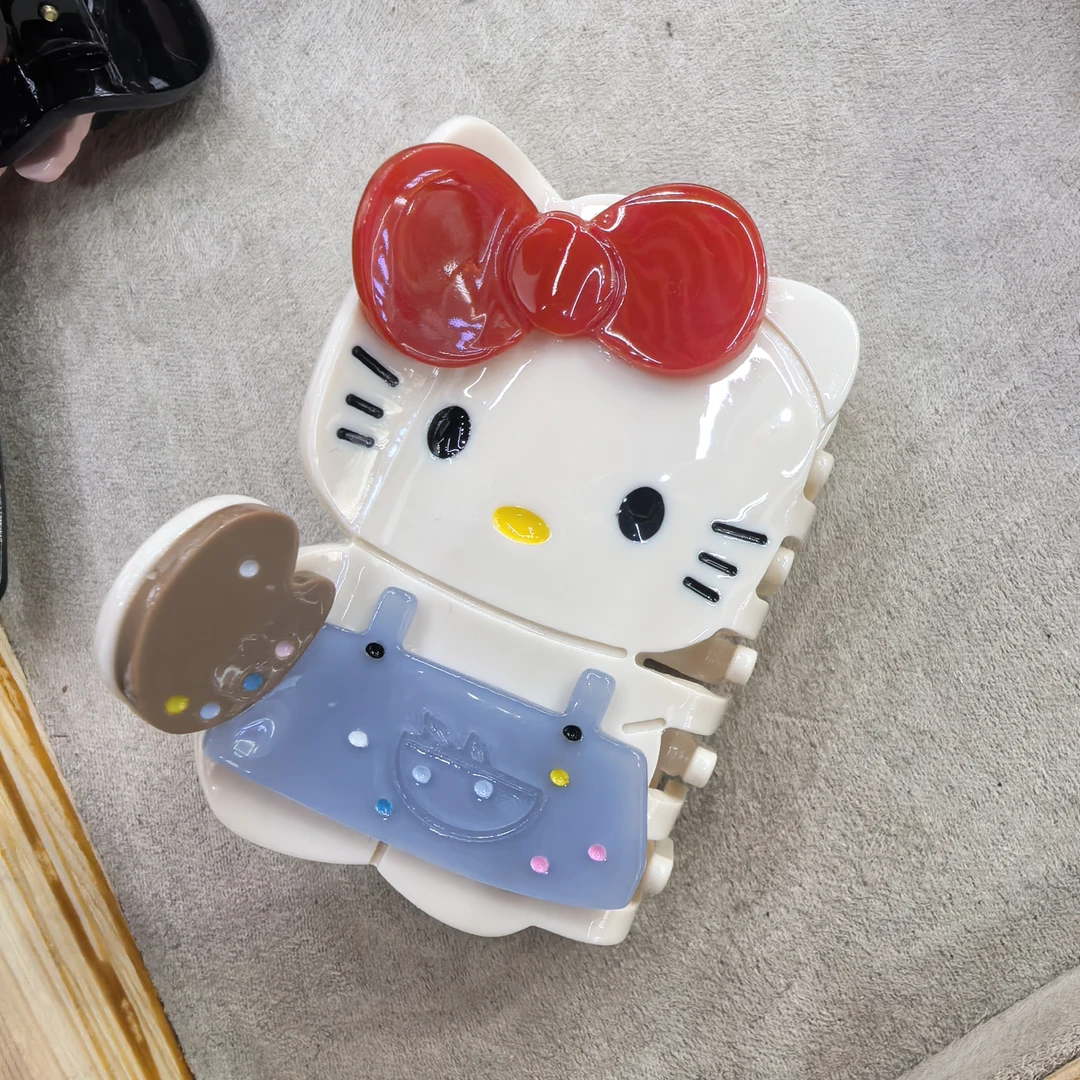 F703红色蝴蝶结KT猫咪抓夹