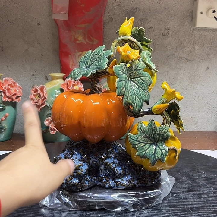 陶瓷陶瓷黄金满屋配底座