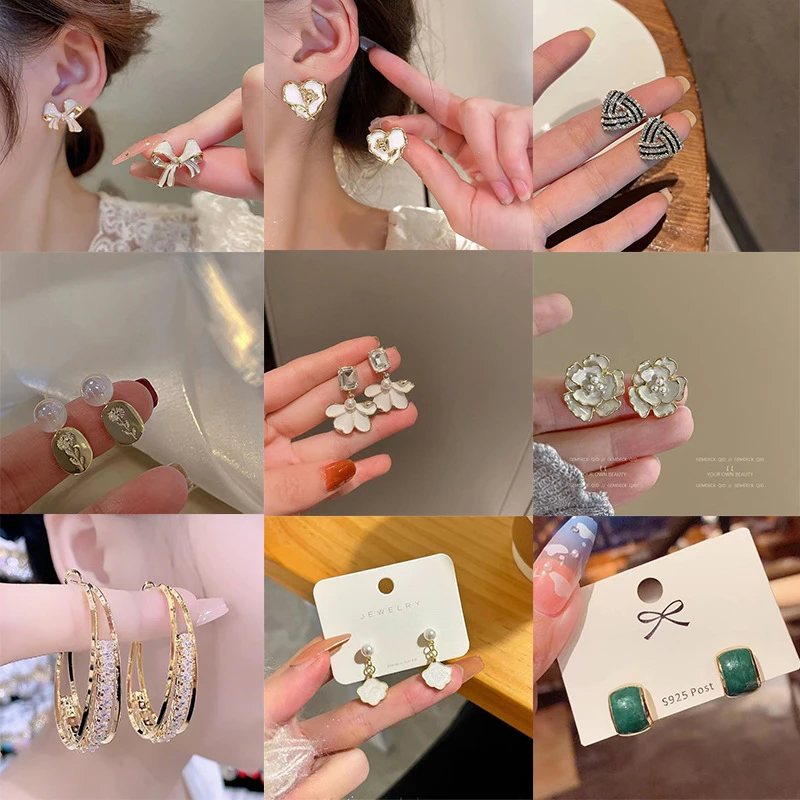 非金属合成锆石耳饰 A01-A200 直播间选款链接轻奢时尚百搭