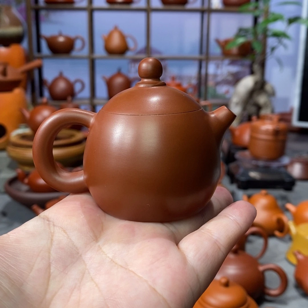 茶壶朱泥章淑煌朱泥小龙蛋75c