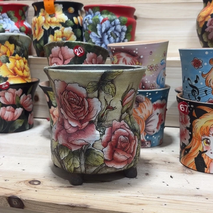 景德镇手绘花盆陶瓷12/14