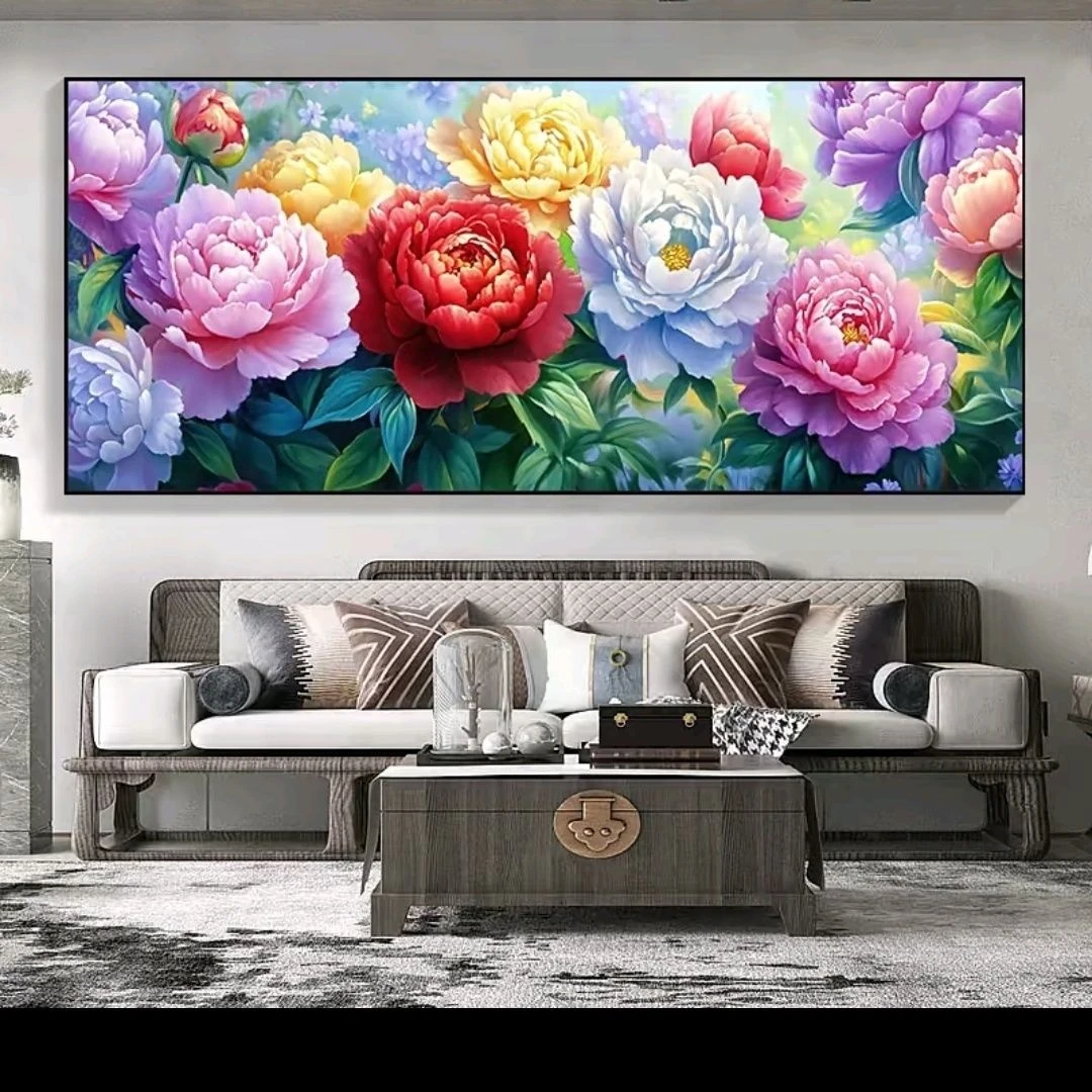 1.7大纯手工绣好十字绣成品732倾国倾城国色牡丹客厅挂画