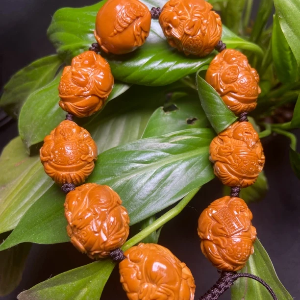 八方来财财神橄榄核手串