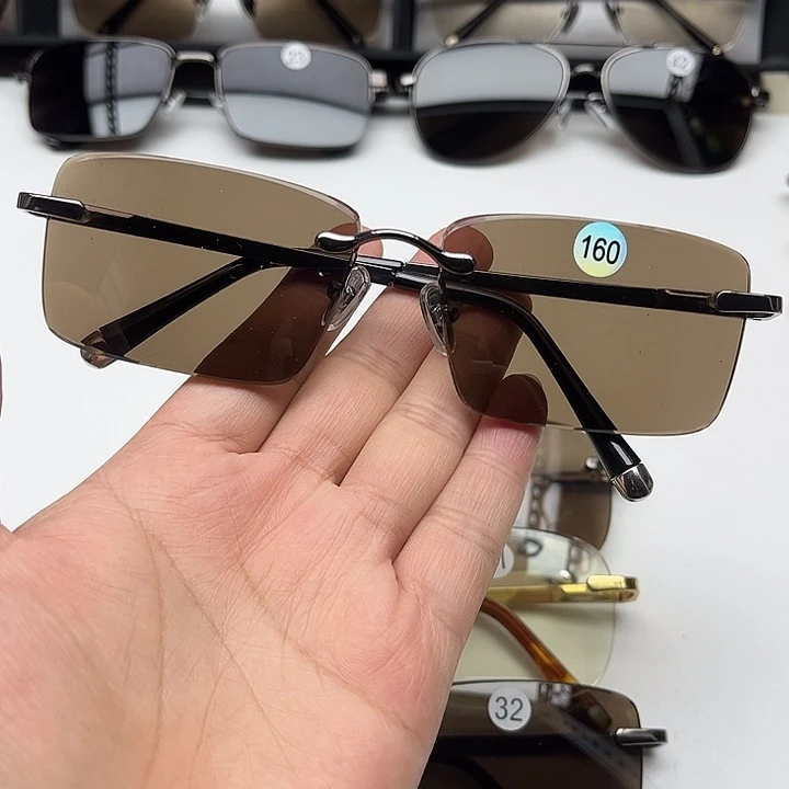 无框深茶色商务，160