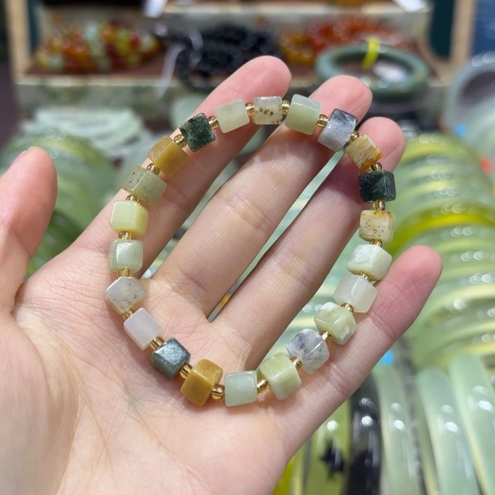 岫玉未镶嵌手镯天然