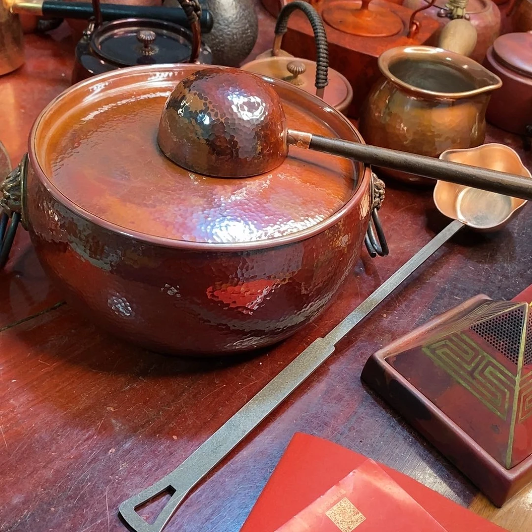古法煮茶器手工锻打工艺荣
