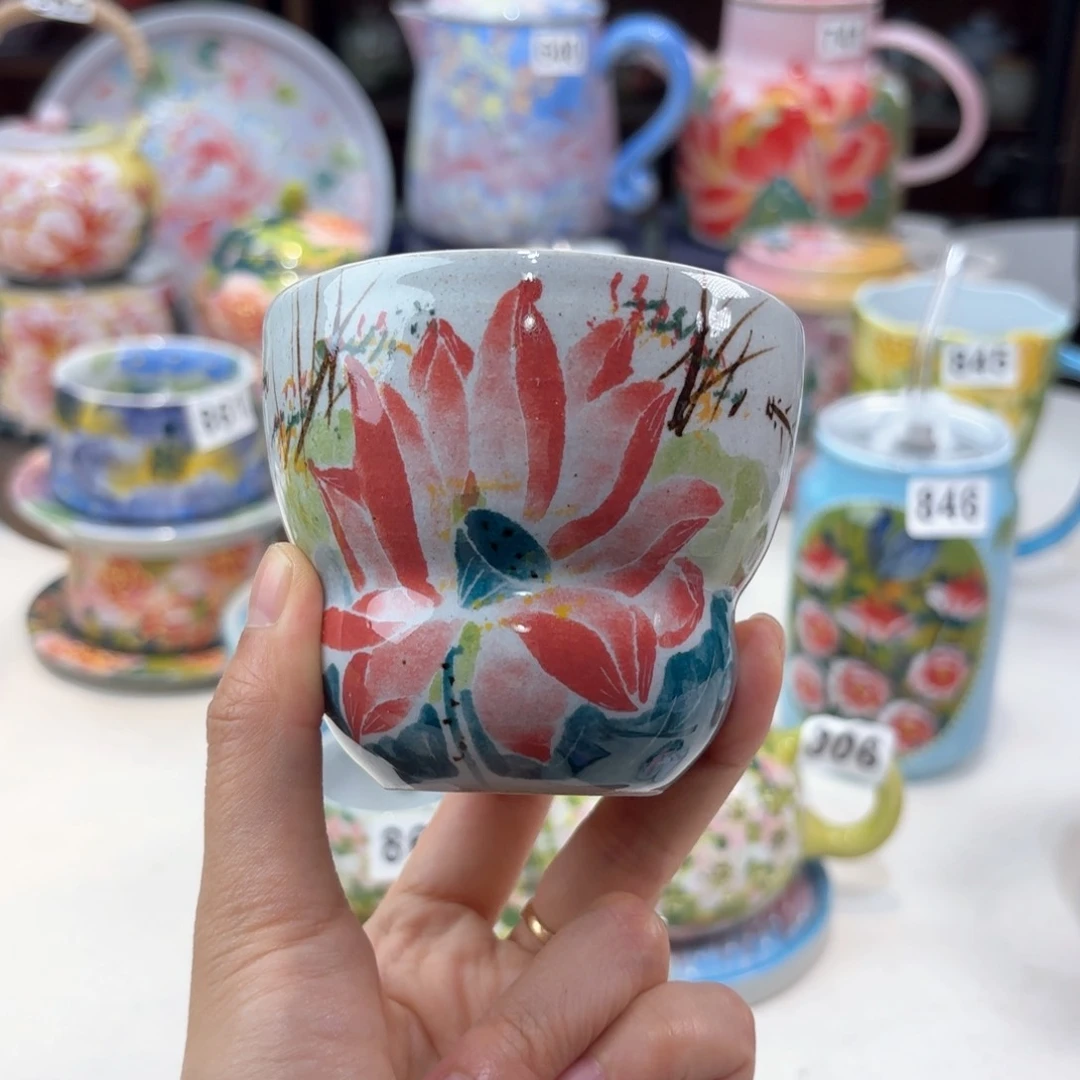 景德镇手绘高温釉下彩陶瓷茶具