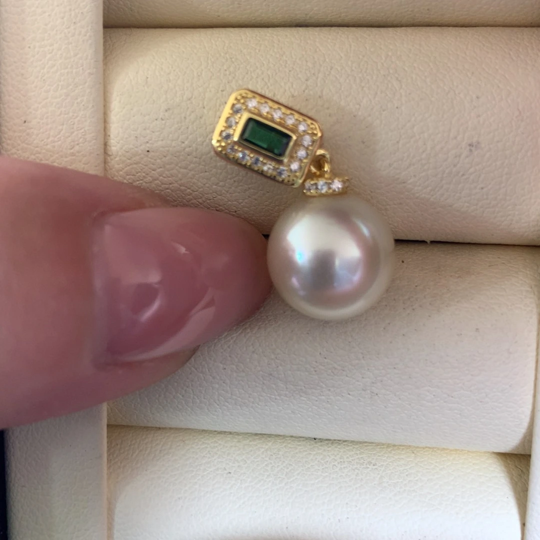 海水珍珠银S925镶嵌颈饰