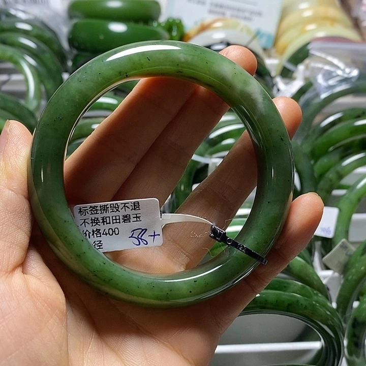 和田玉（碧玉）未镶嵌手镯正圈58