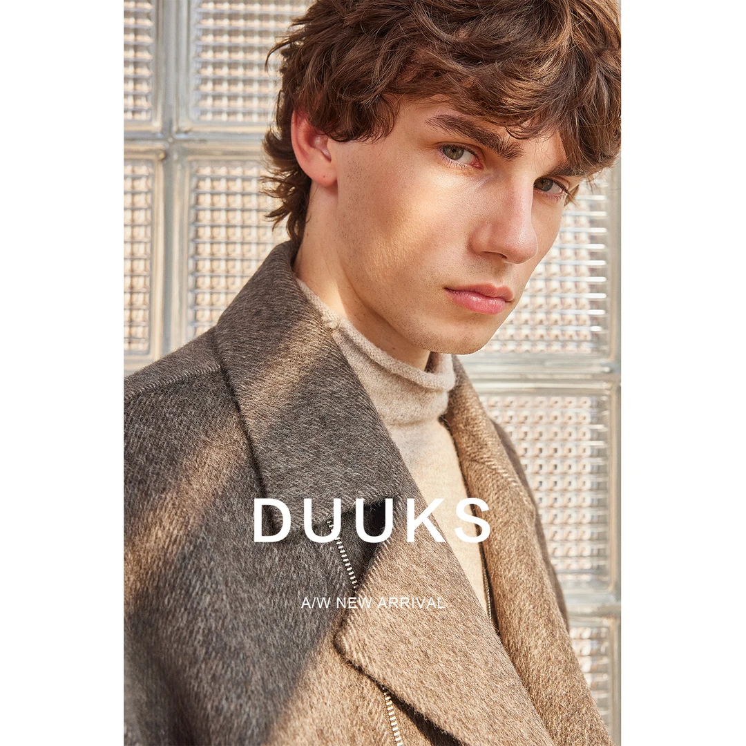 骆马绒桑蚕丝双面羊毛拉链毛呢短款外套男老钱风秋冬夹克J258836