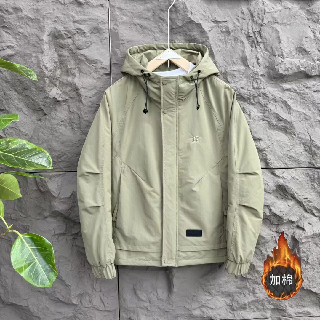 【加棉加厚】2025秋冬新款时尚休闲二棉连帽外套#8597