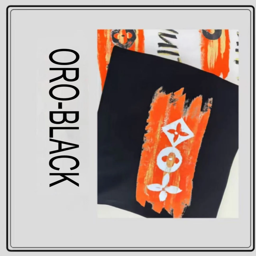 夏季短袖男女休闲上衣透气时尚百搭圆领印花T恤 前后梅花