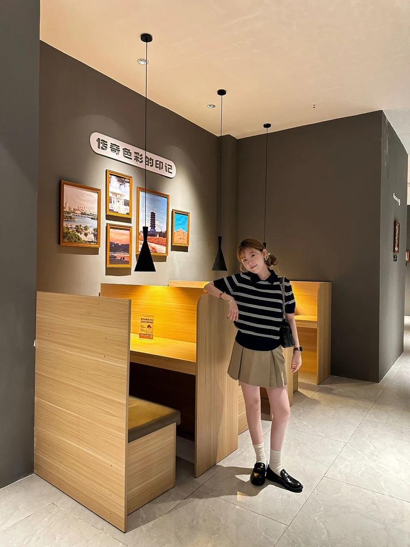 miu 系撞色条纹polo领针织衫夏季轻薄透气减龄T恤5262