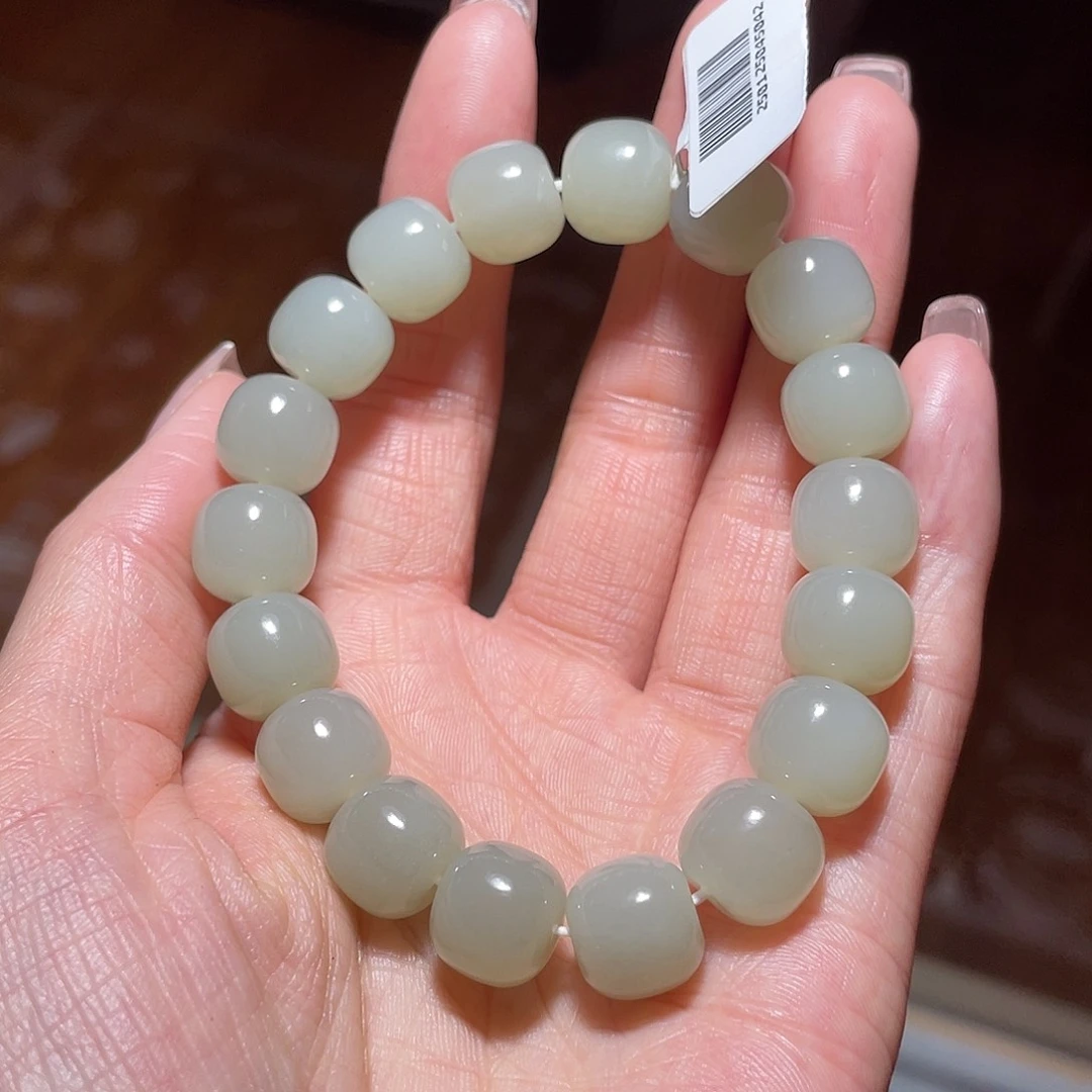 和田玉手串未镶嵌且末卡11.12