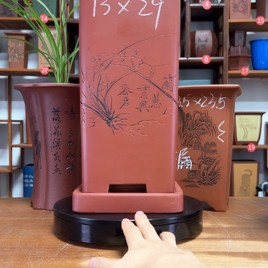 紫砂花盆周之夏精品紫砂花盆