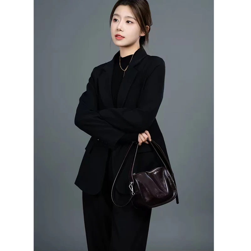 小西装外套女2025春秋新款一粒扣气质时尚百搭宽松高档休闲西服