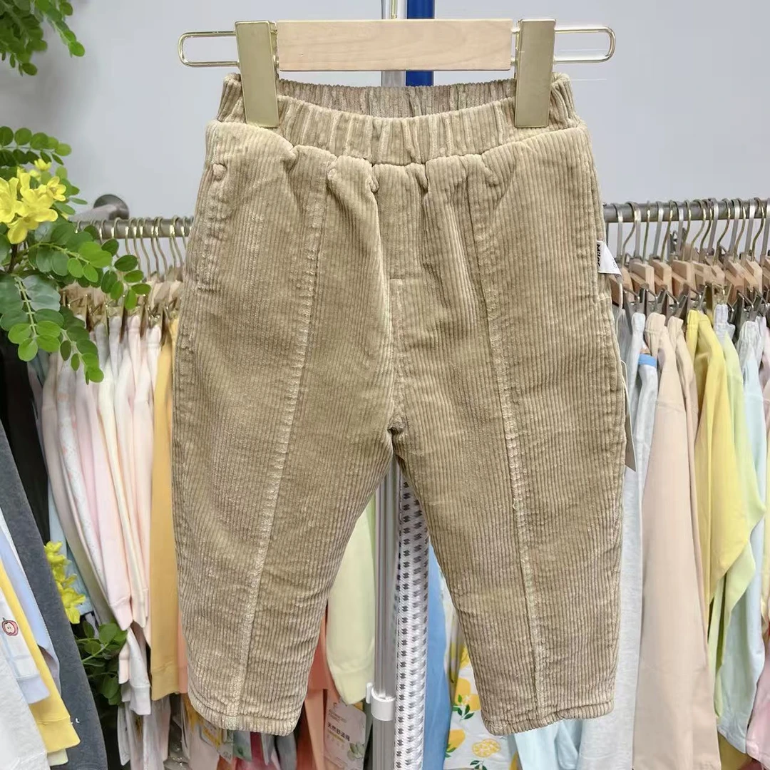 米乐熊儿童秋冬加绒加厚裤子休闲裤 1719