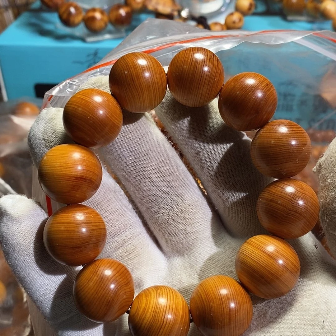 柏木（崖柏）手串/手链2.0鸡油黄超大福利北太行高油高密