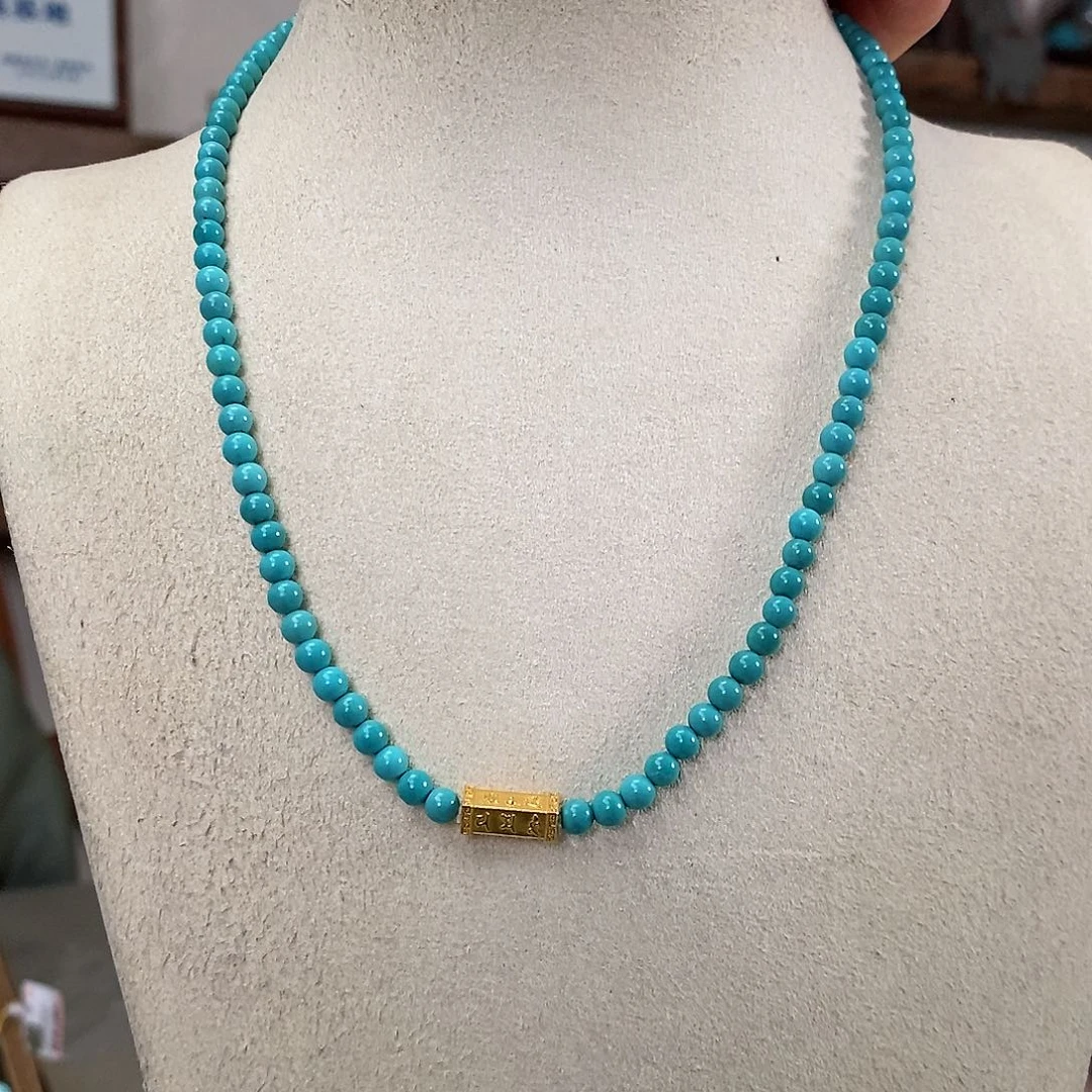 18K金镶嵌绿松石珠宝奇石