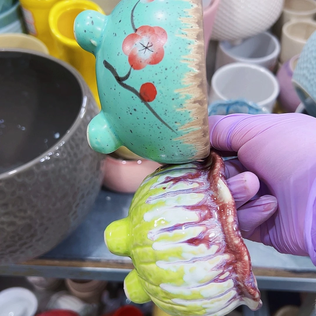 有孔外贸尾单陶瓷花盆凑单10米包邮