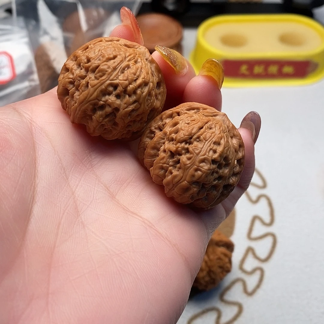 把件桃核34尺承德小密纹